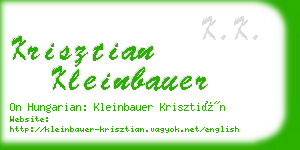 krisztian kleinbauer business card
